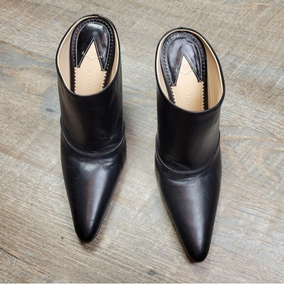 Altuzarra solid black leather Davidson heeled mules - Picture 5 of 12